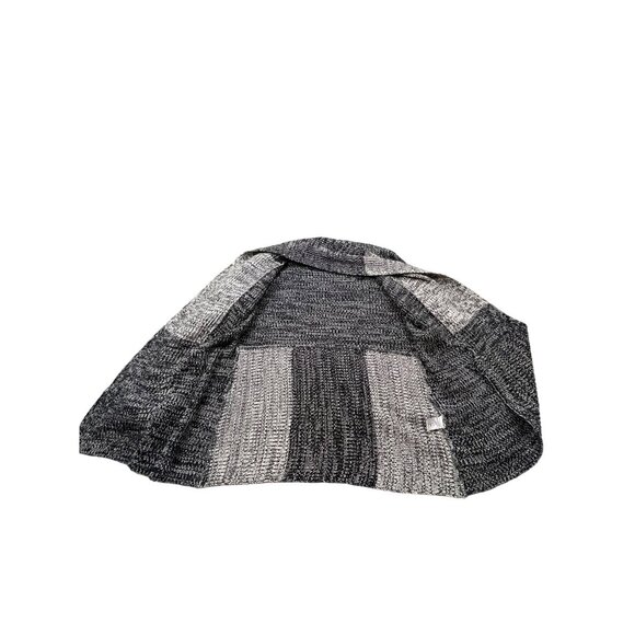Effeci Creazioni Womens Large Black & White Knit Cardigan Sweater Color Block - Picture 3 of 12